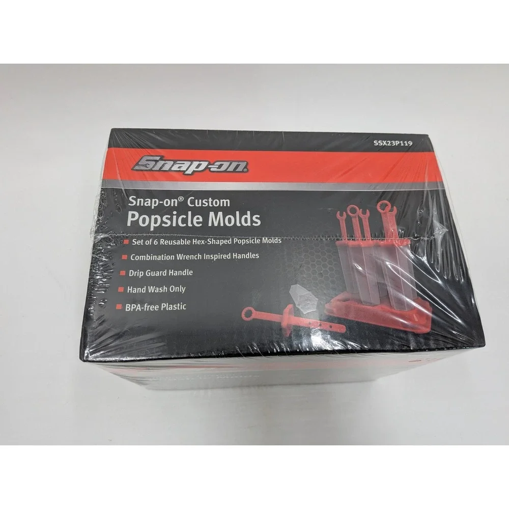 Snap-on Custom Popsicle Molds Set of 6 Wrench Handle Hex Shape SSX23P119 NEW